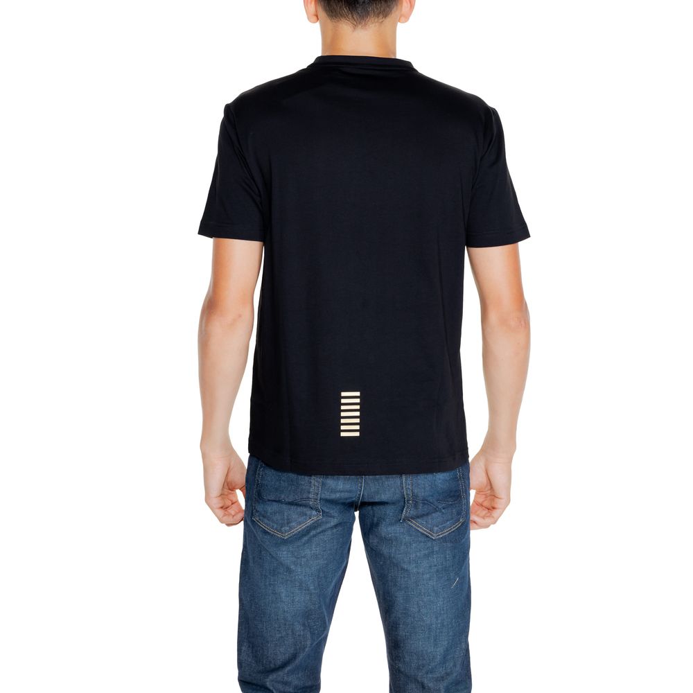 EA7 Emporio Armani Black Cotton T-Shirt EA7 Emporio Armani