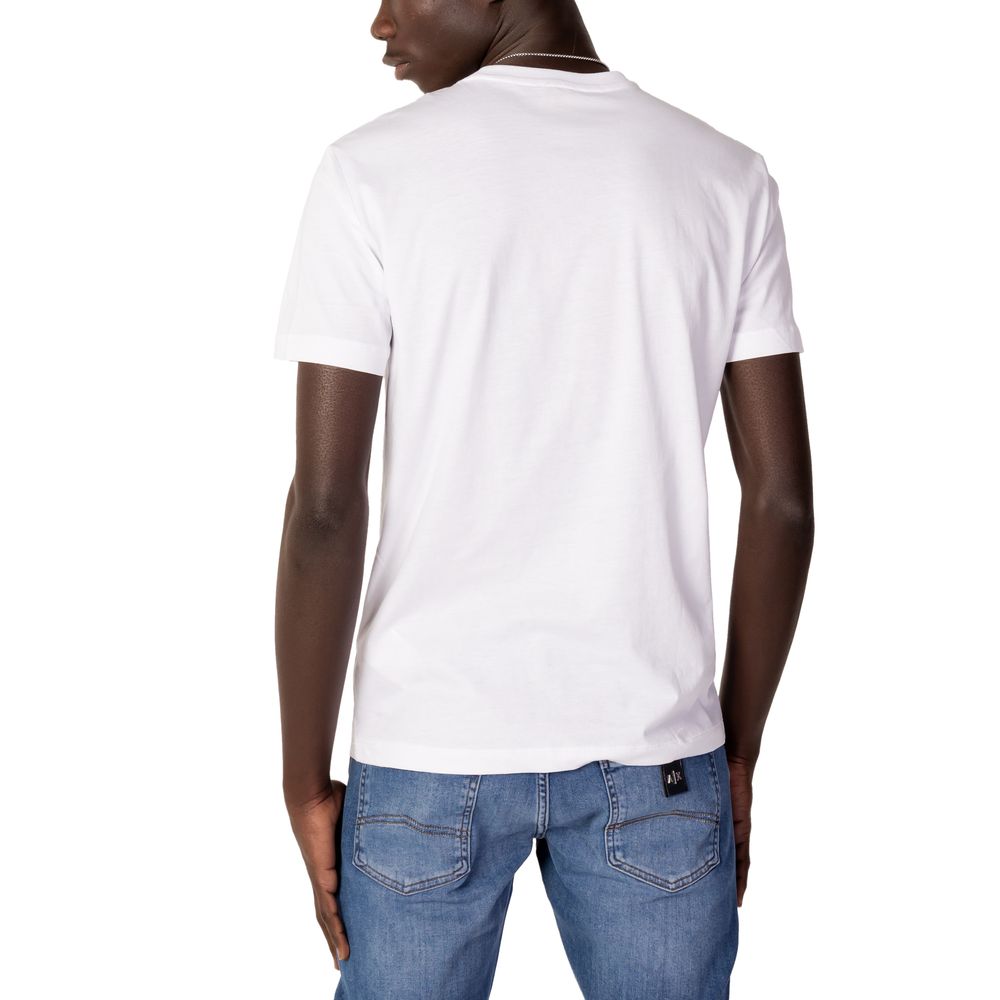 EA7 Emporio Armani White Cotton T-Shirt EA7 Emporio Armani