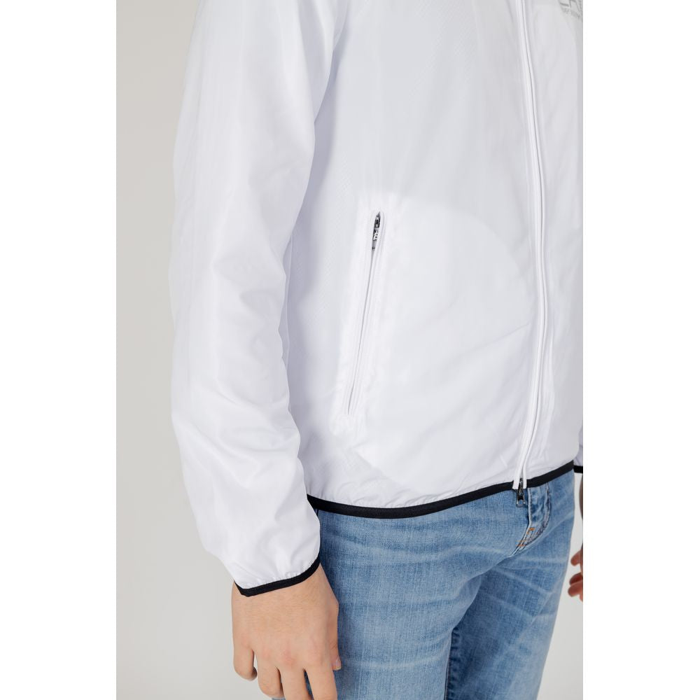 EA7 Emporio Armani White Polyester Jacket EA7 Emporio Armani