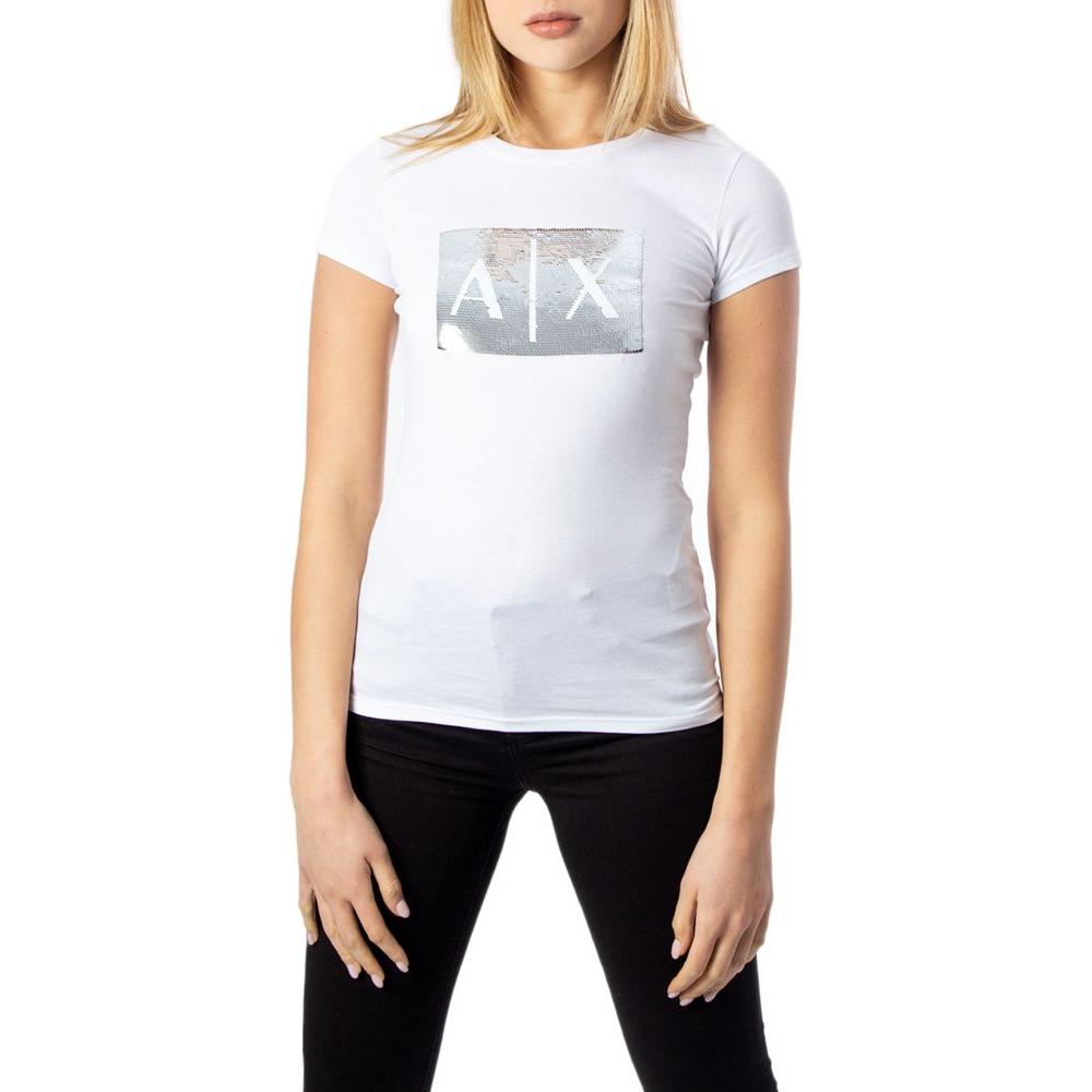 Armani Exchange White Cotton Tops & T-Shirt Armani Exchange