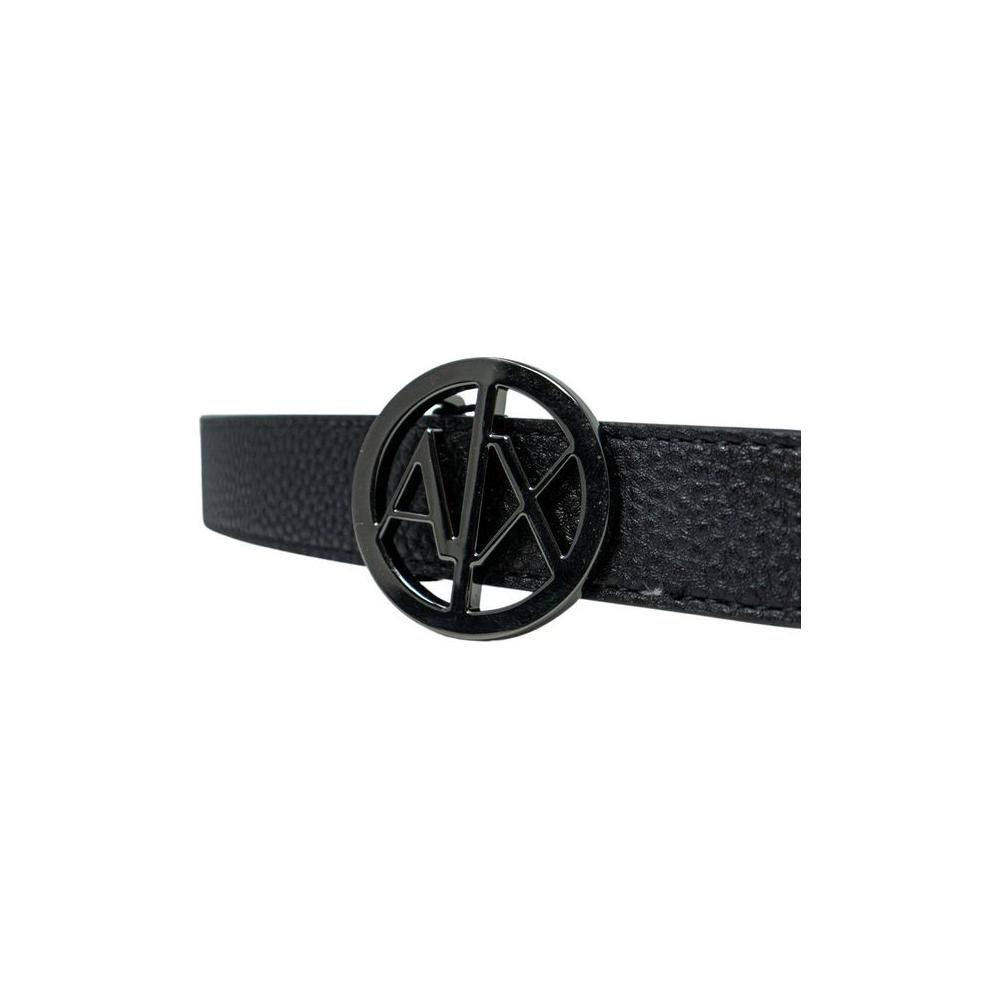 Armani Exchange Black Polyester Belt Armani Exchange