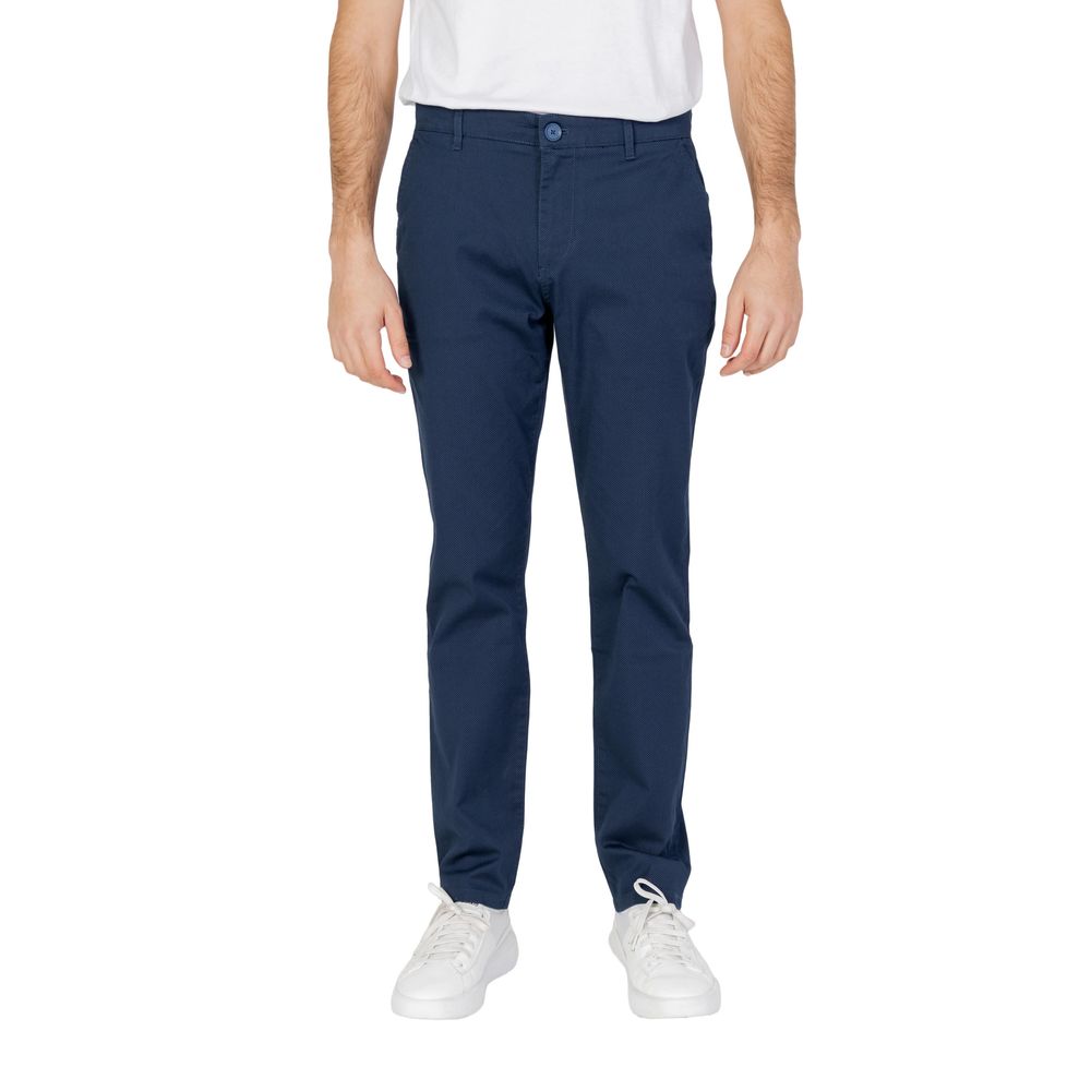 Armani Exchange Blue Cotton Casual Pants