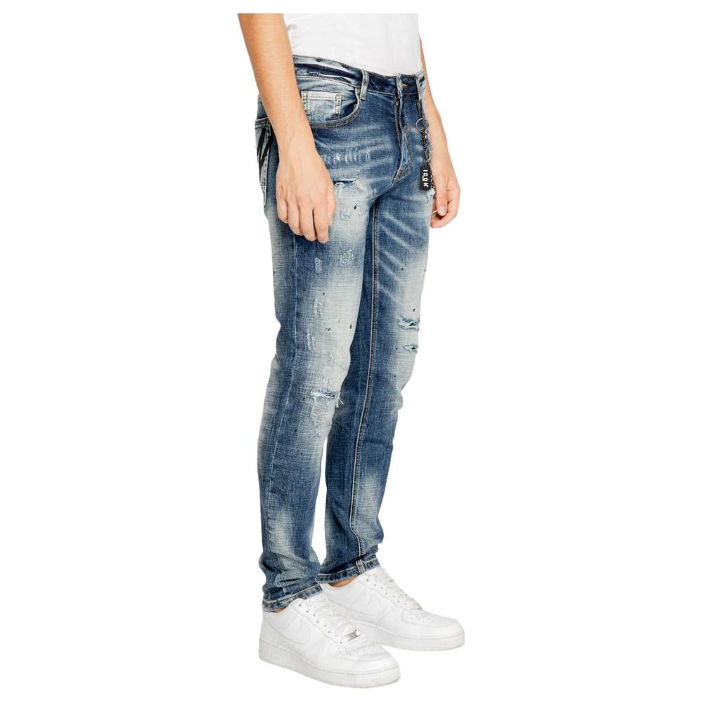 Icon Blue Cotton Jeans & Pant Icon