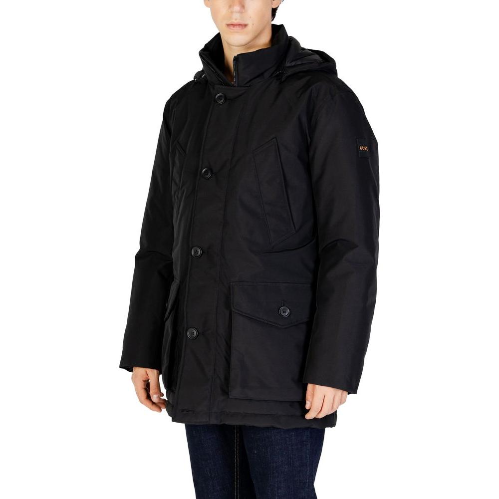 Hugo Boss Black Polyester Jacket Hugo Boss