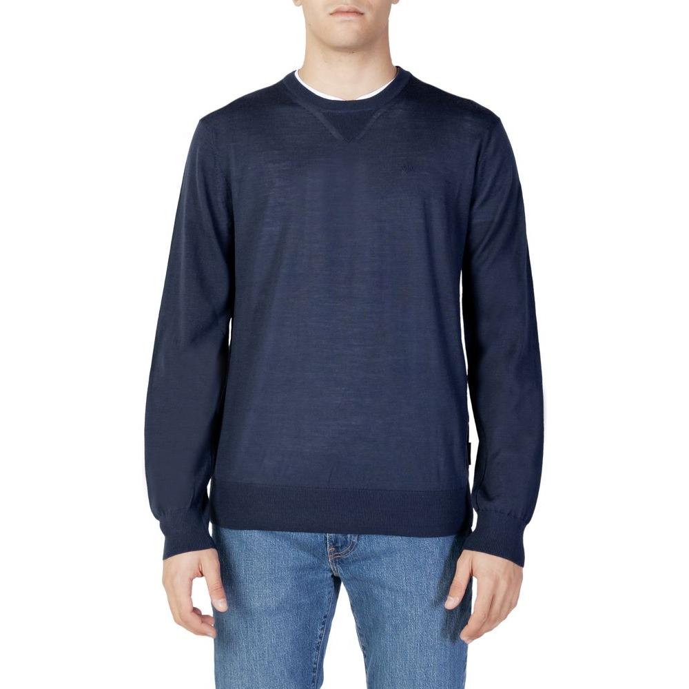 Armani Exchange Blue Wool Sweater Armani Exchange