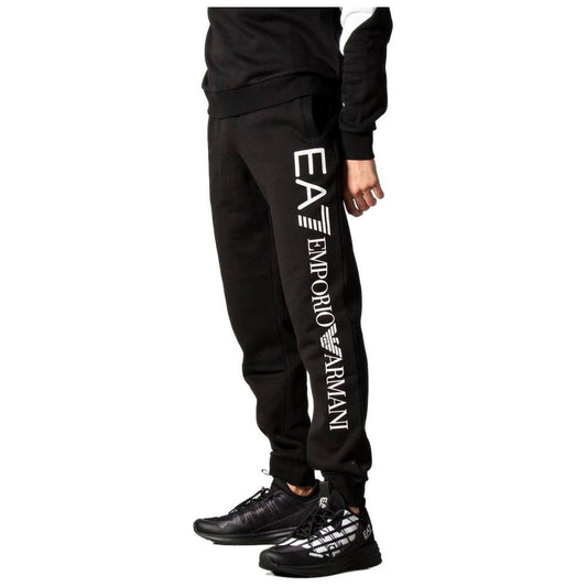 EA7 Emporio Armani Black Cotton Jeans & Pant EA7 Emporio Armani