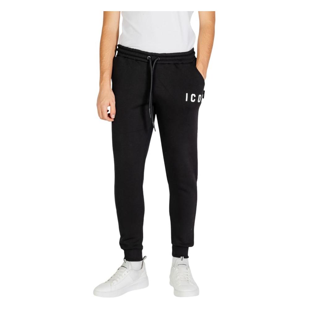 Icon Black And White Cotton Jeans & Pant Icon