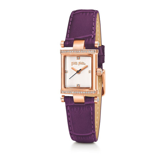 Folli Follie Purple Leather Watch Folli Follie Dim Gray
