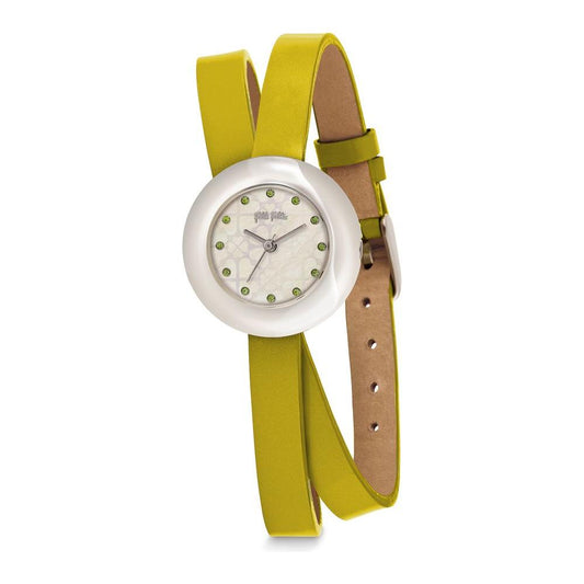 Folli Follie Yellow Leather Watch Folli Follie Dark Goldenrod
