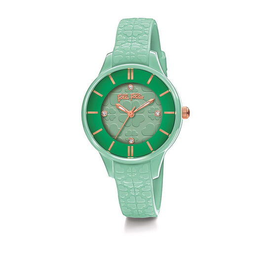 Folli Follie Green Plastic Watch Folli Follie Dark Sea Green