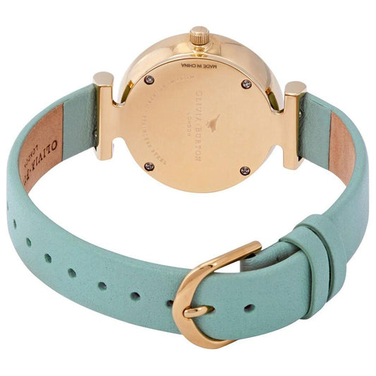 Olivia Burton Green Leather Leather Watch Olivia Burton Dark Gray