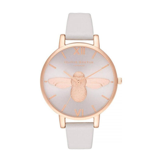 Olivia Burton Beige Synthetic Leather Watch Olivia Burton Light Gray