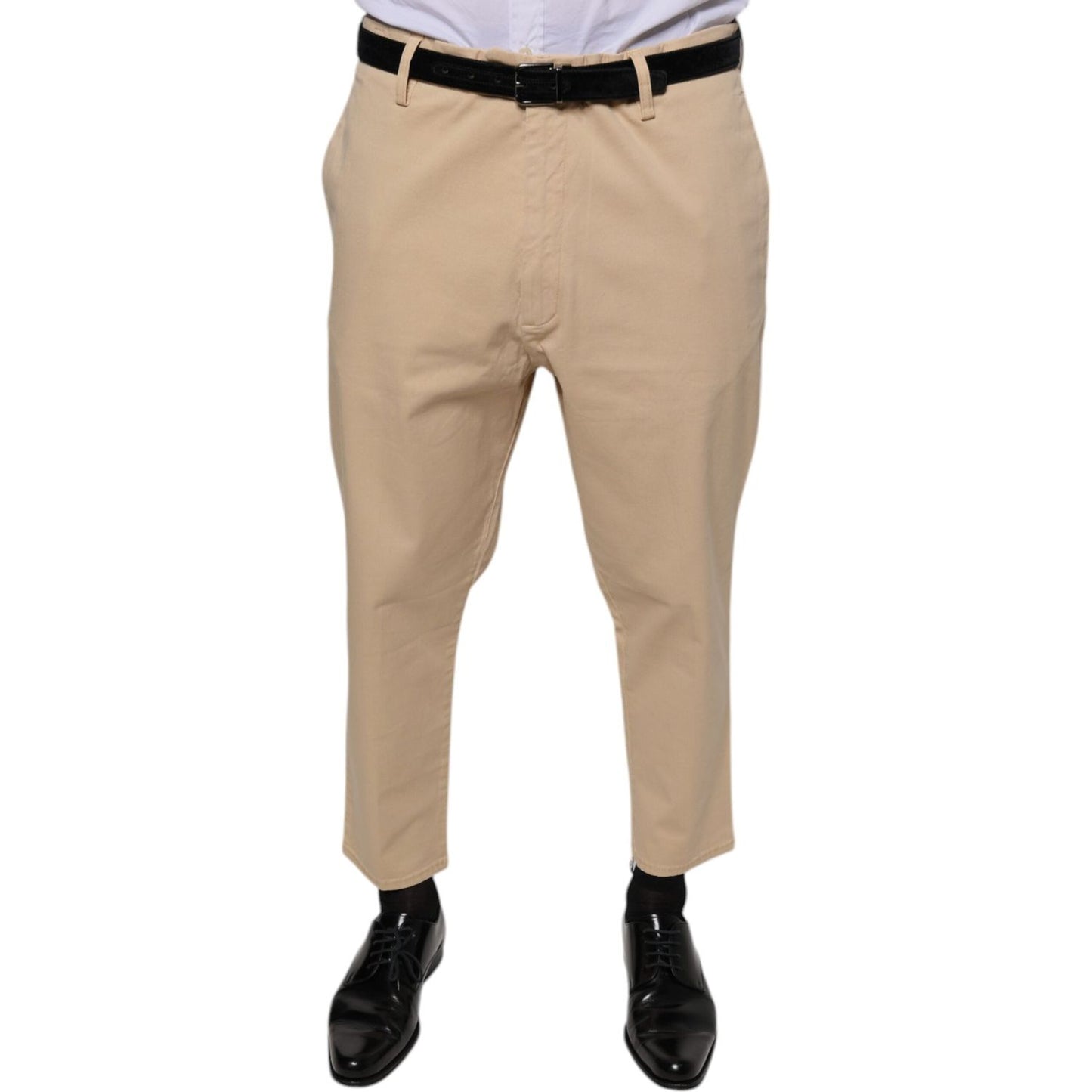 Don The Fuller Beige HOUSTON Men Cropped Dress Pants Don The Fuller Rosy Brown