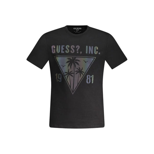 Guess Jeans Black Cotton T-Shirt Guess Jeans