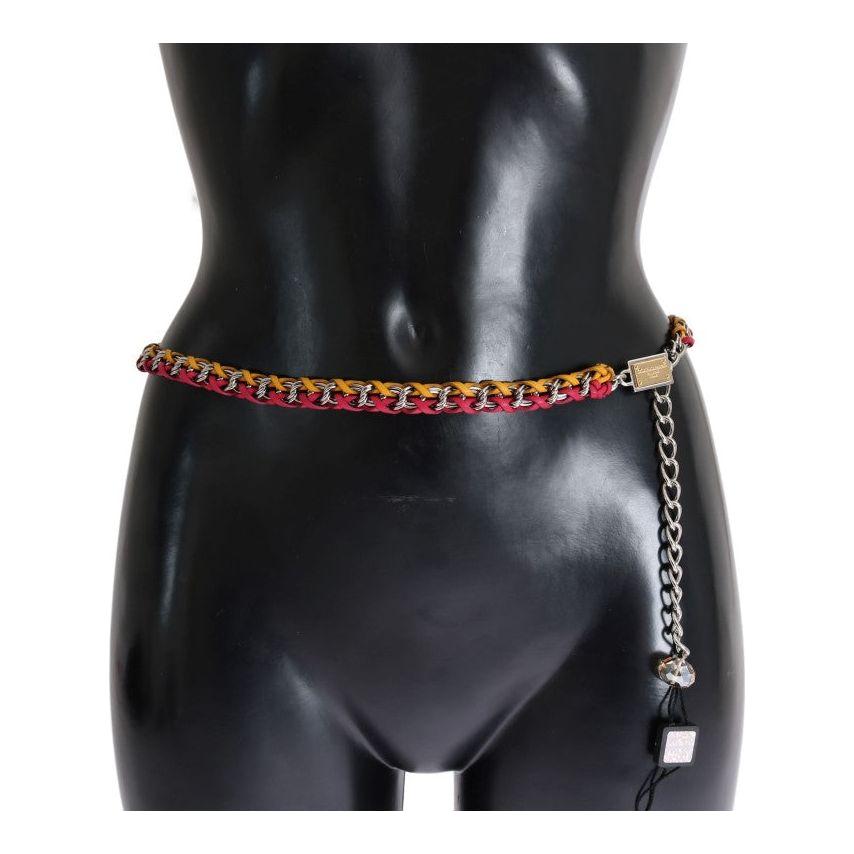 Dolce & Gabbana Elegant Multicolor Crystal-Embellished Belt Belt Dolce & Gabbana