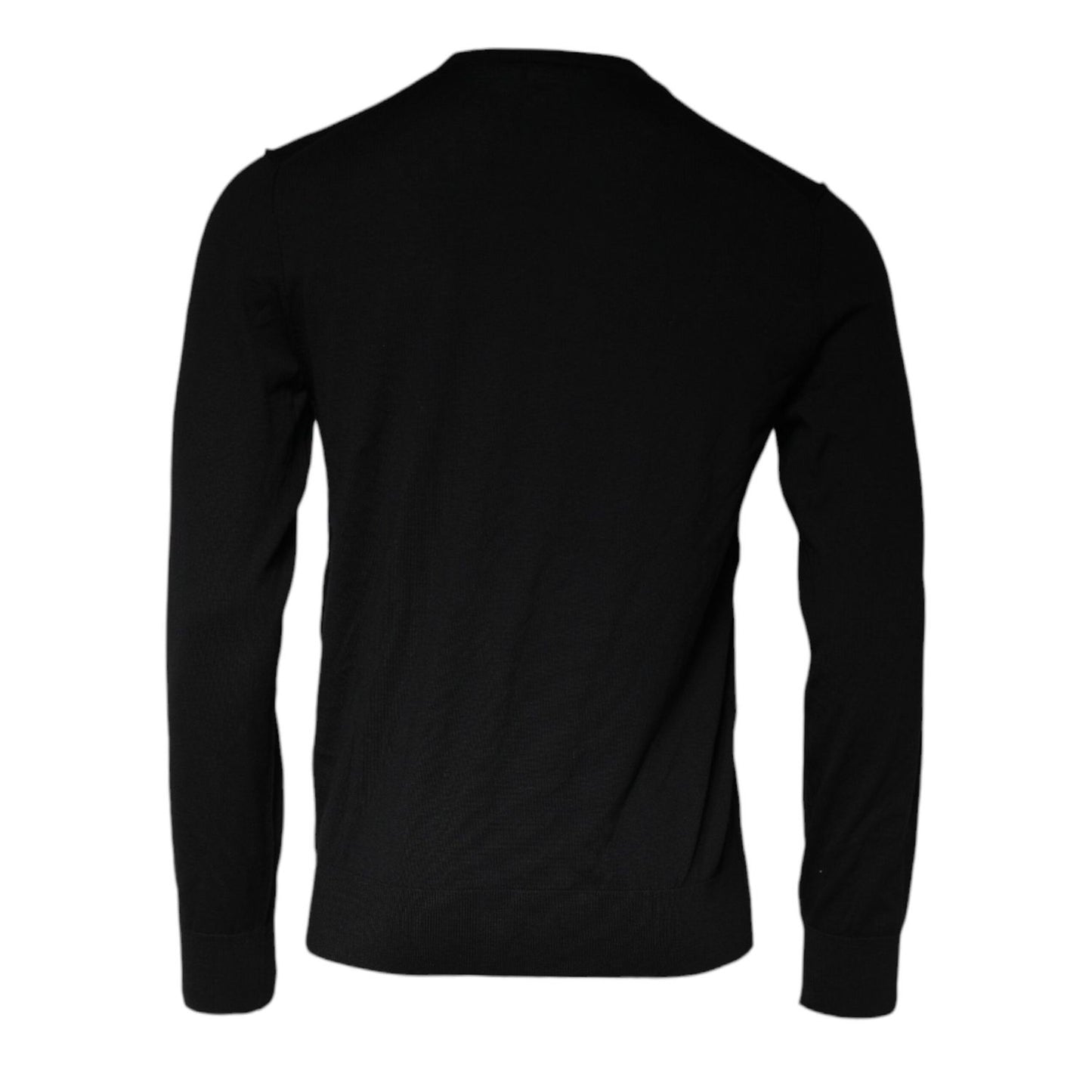Dolce & Gabbana Black Crown Heart Crew Neck Pullover Sweater