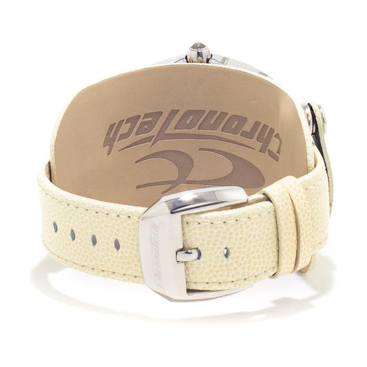 Chronotech Beige Leather Watch Chronotech Gray