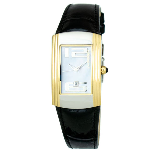 Chronotech Black Leather Dress Watch Chronotech