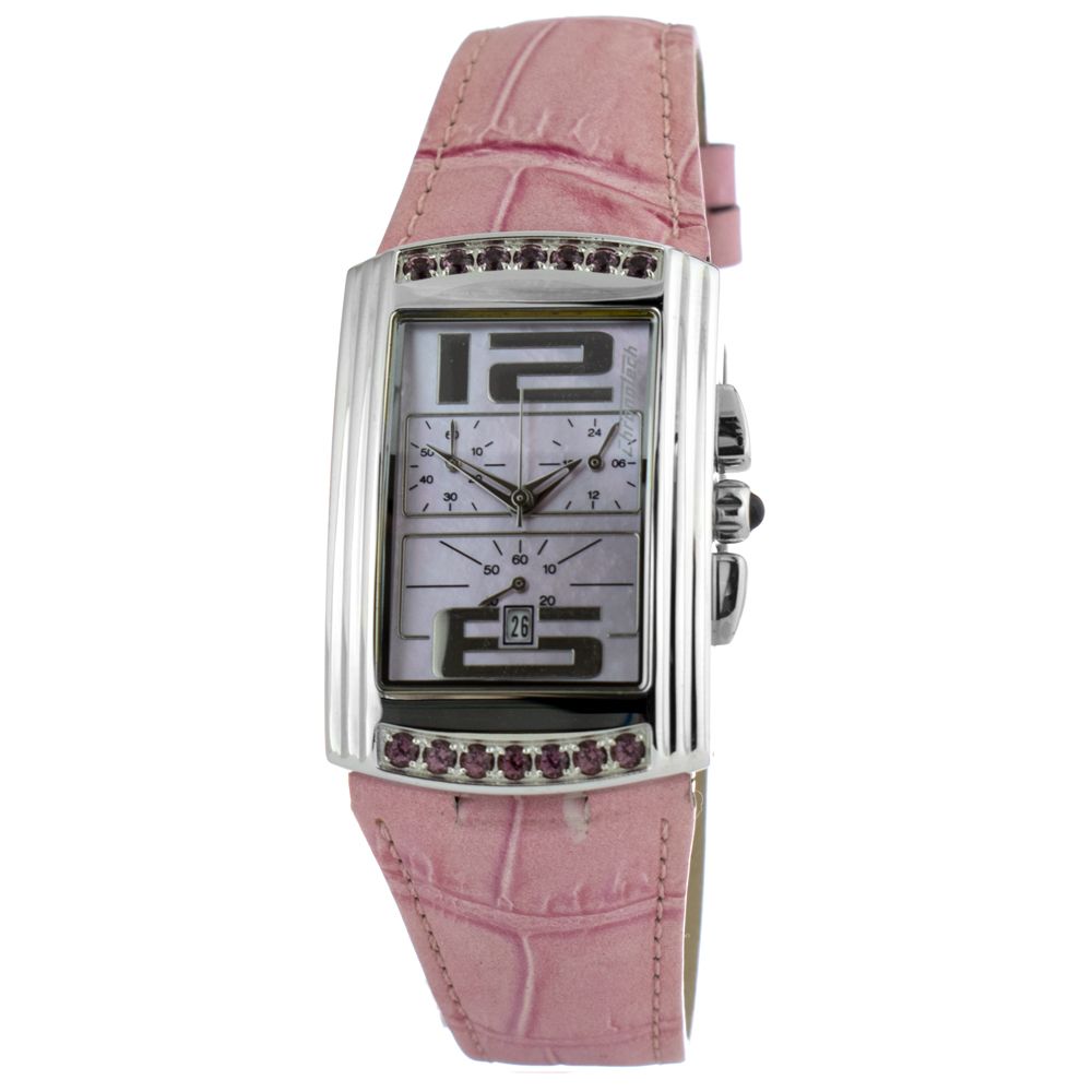 Chronotech Multicolor Leather Dress Watch