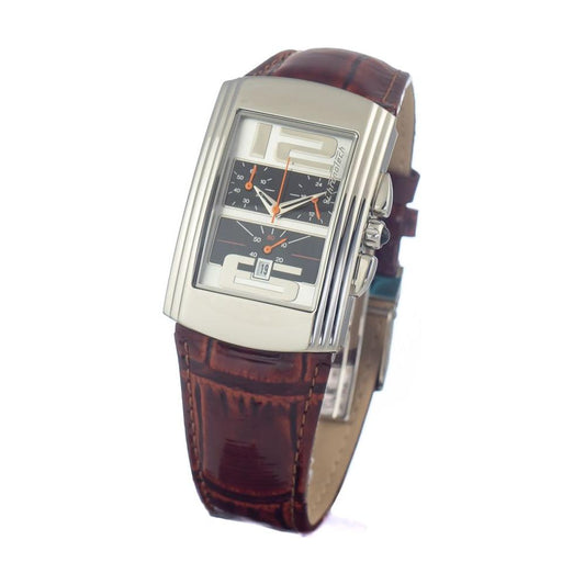 Chronotech Brown Leather Watch Chronotech Dim Gray