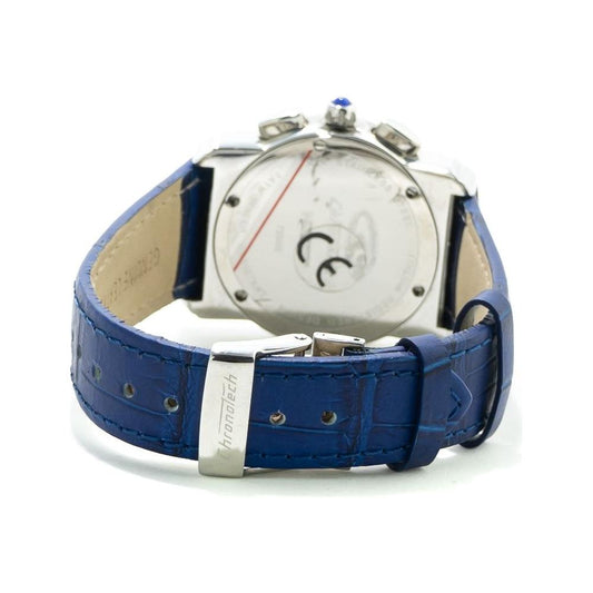 Chronotech Blue Leather Watch Chronotech Dark Slate Gray