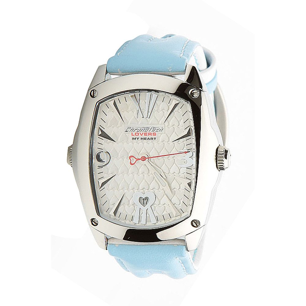 Chronotech Blue Leather Dress Watch