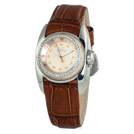 Chronotech Brown Leather Watch Chronotech Gray