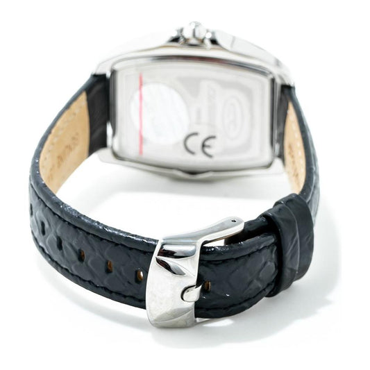 Chronotech Black Leather Watch Chronotech Dark Slate Gray