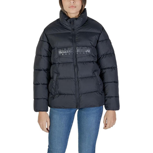 Napapijri Black Polyester Jackets & Coat Napapijri