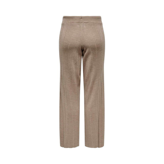 Only Beige Acrylic Jeans & Pant Only Rosy Brown