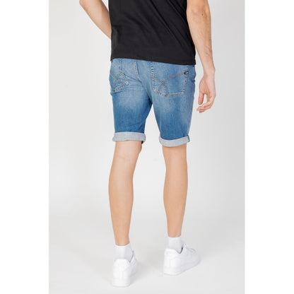 Gas Blue Cotton Bermuda Shorts Gas