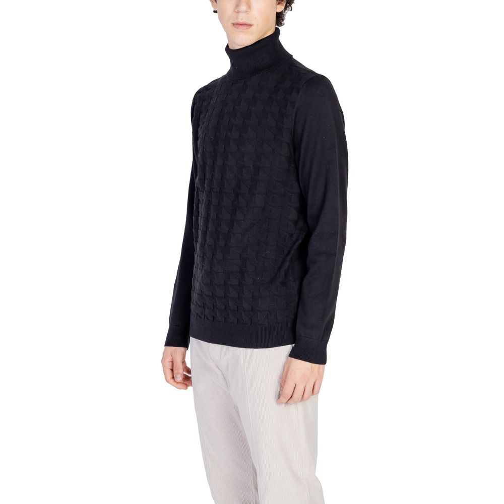 Antony Morato Black Cotton Turtleneck