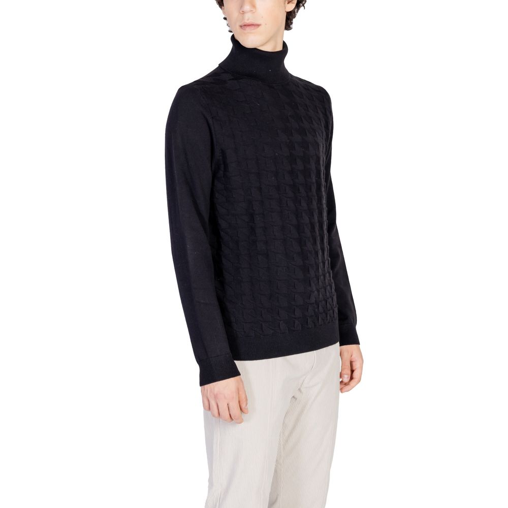 Antony Morato Black Cotton Turtleneck