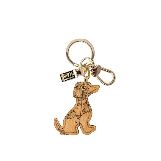 Alviero Martini Prima Classe Beige Leather Keychain Alviero Martini Prima Classe