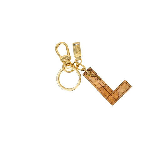 Alviero Martini Prima Classe Beige Leather Keychain Alviero Martini Prima Classe