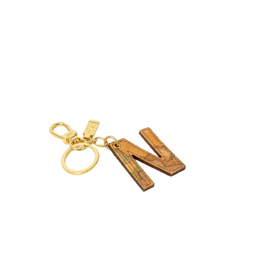 Alviero Martini Prima Classe Beige Leather Keychain Alviero Martini Prima Classe