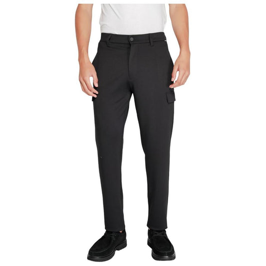 Calvin Klein Black Recycled Polyester Jeans & Pant Calvin Klein Gray