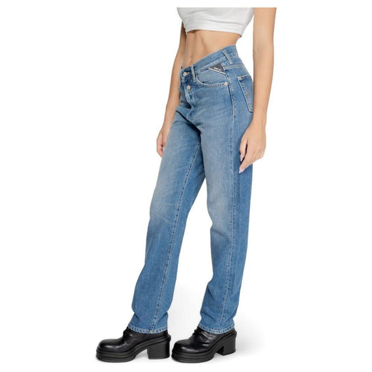 Replay Blue Cotton Jeans & Pant Replay Slate Gray