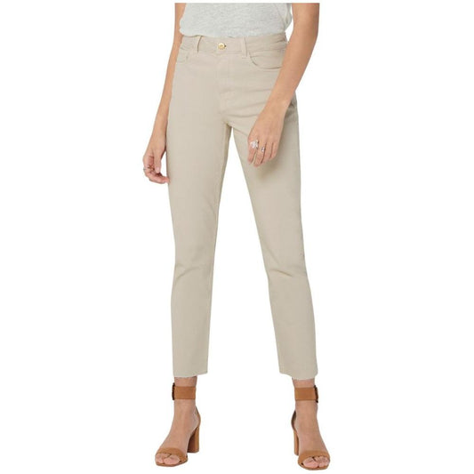 Only Beige Cotton Jeans & Pant
