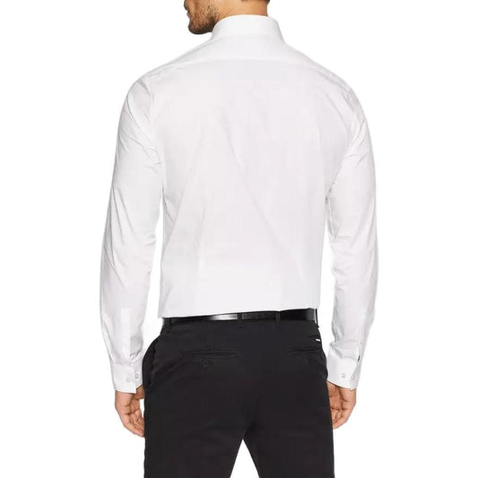 Calvin Klein White Cotton Shirt Calvin Klein Dark Slate Gray