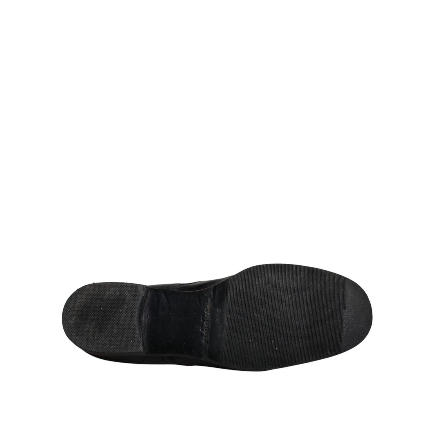 Dolce & Gabbana Black Leather Derby Formal Men Dress Shoes