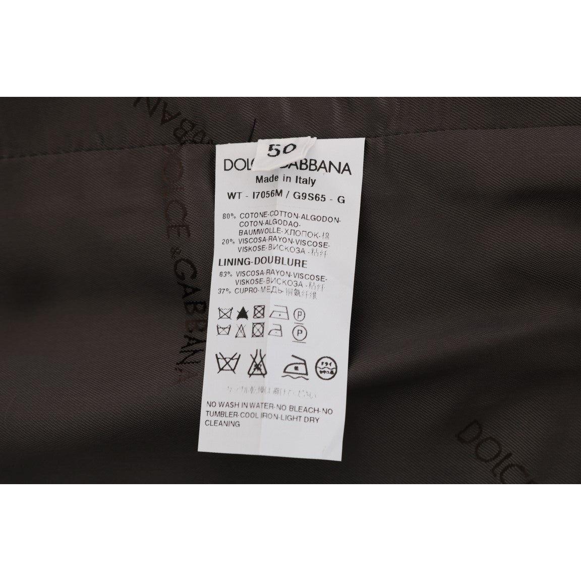 سترة رمادية مخططة أنيقة من دولتشي آند غابانا