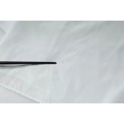 Ballantyne Light Blue Silk Ascot Collared Long Sleeves Top Ballantyne