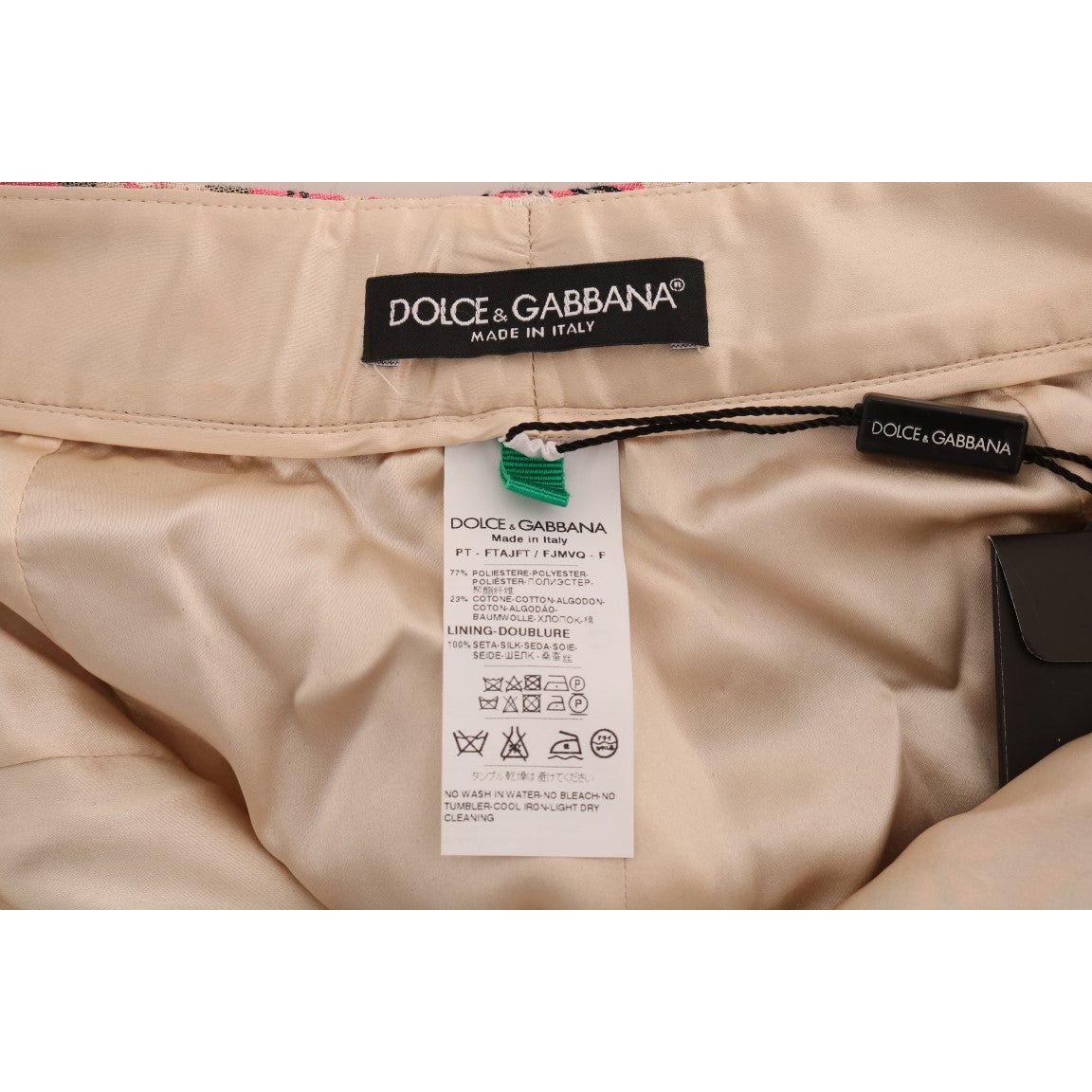 بنطال دولتشي آند غابانا الأنيق المزين بالزهور