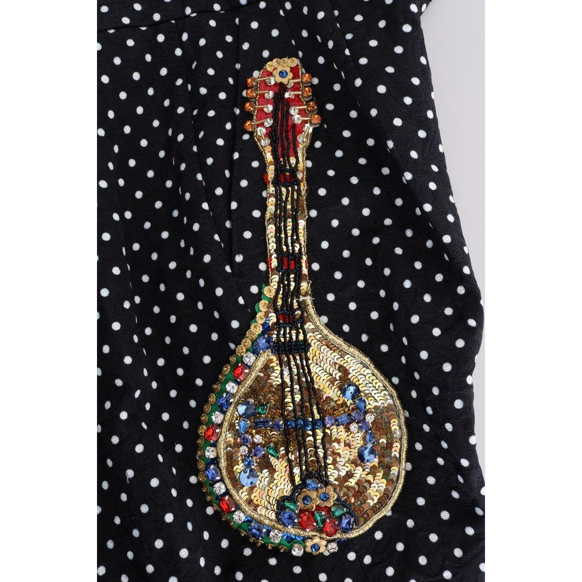 بنطلون أنيق مزين بنقط البولكا من دولتشي آند غابانا