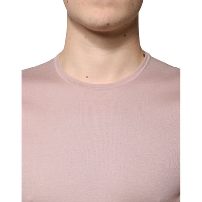 Dolce & Gabbana Brown Cotton Short Sleeves Round Neck T-shirt