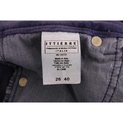 Ermanno Scervino Purple Corduroy Stretch Bootcut Pants Ermanno Scervino