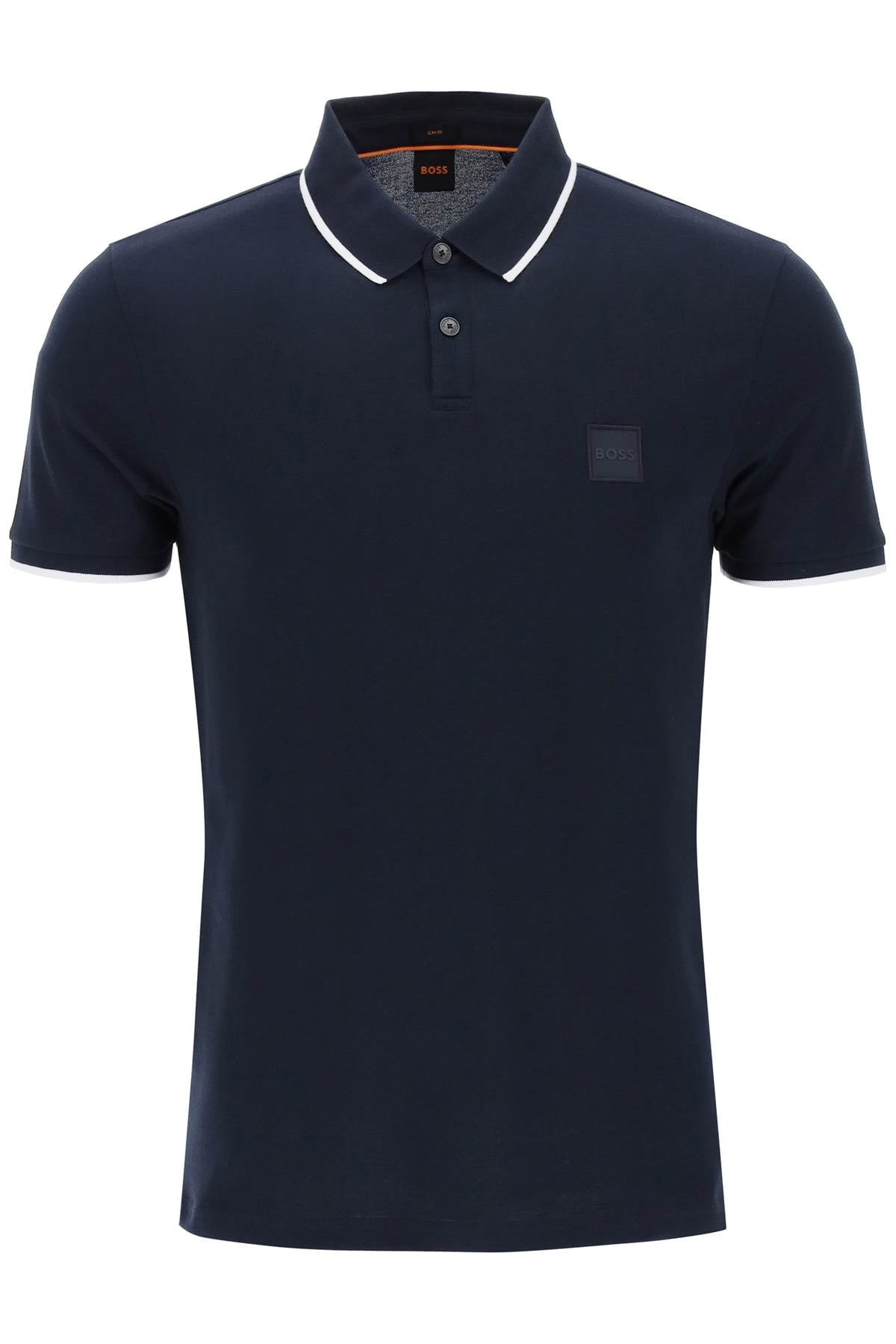 Boss slim fit piqué polo shirt with tipped Topwear Boss