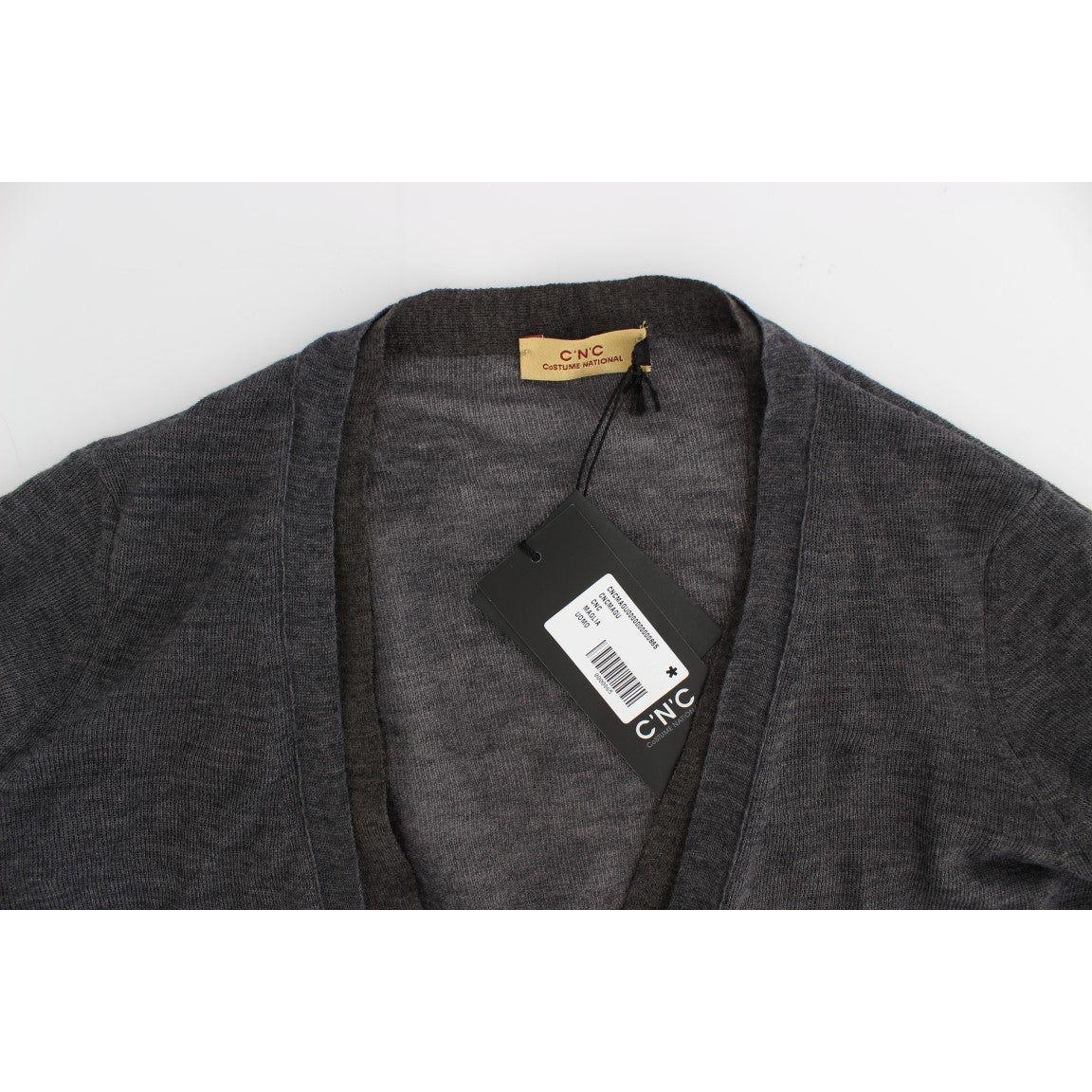 سترة كارديجان أنيقة من مزيج الصوف باللون الرمادي من إنتاج شركة كوستيوم ناشيونال