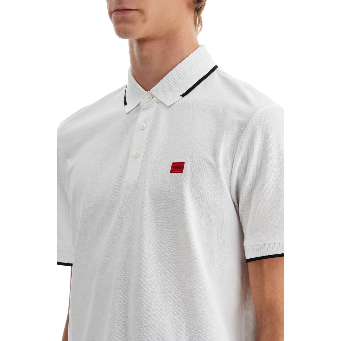 Hugo polo shirt with contrasting finishing details Topwear Hugo